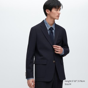 Uniqlo Comfort Muške Sakoi Tamnoplave | LWJFAG-698