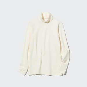 Uniqlo HEATTECH Ultra Warm High Neck Ženske Majice Bijele | 2980-PQOYB