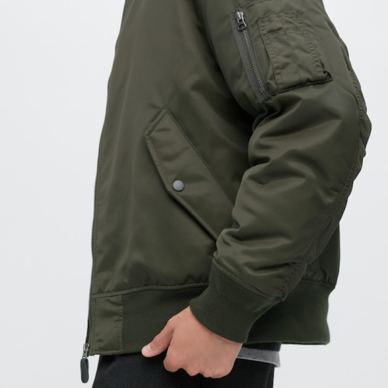 Uniqlo MA-1 Blouson Muške jackets Maslinasto Zelene | 0659-ULMBG